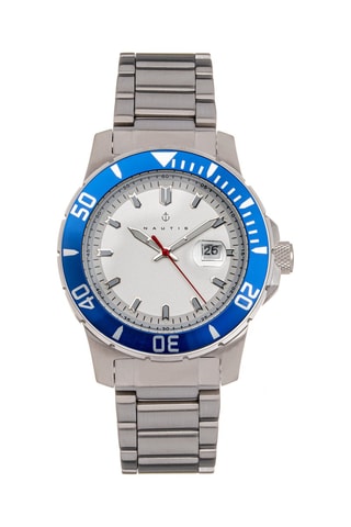 Stalen Quartz Horloge Admiralty Pro 200 - Zilverkleurig en Blauw