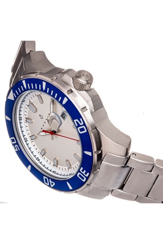 Stalen Quartz Horloge Admiralty Pro 200 - Zilverkleurig en Blauw