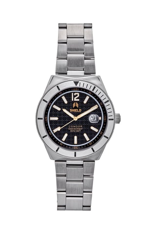 Stalen Quartz Horloge Zilverkleurig en Zwart