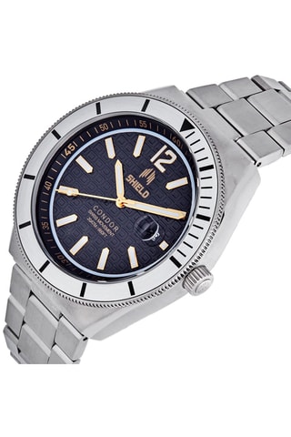 Stalen Quartz Horloge Zilverkleurig en Zwart