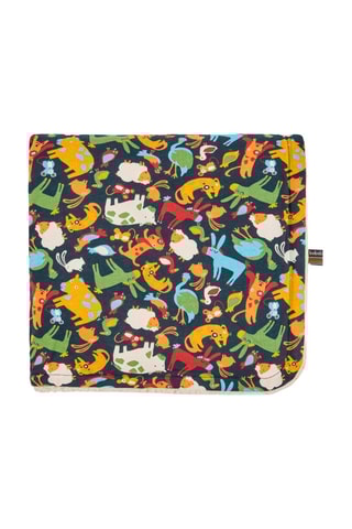 Deken - Marineblauw en Geel