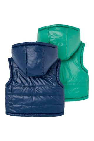 Dubbelzijdige Bodywarmer - Groen en Marineblauw