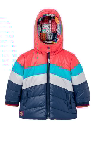 Dubbelzijdige Gewatteerde Jas - Blauw en Wit