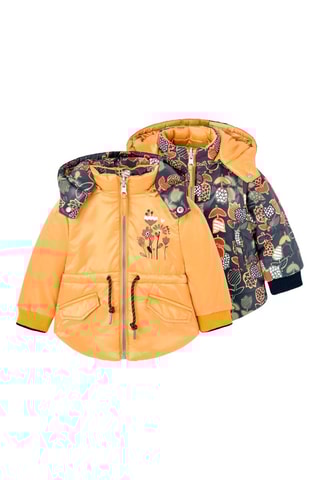 Dubbelzijdige Parka met Capuchon - Oranje