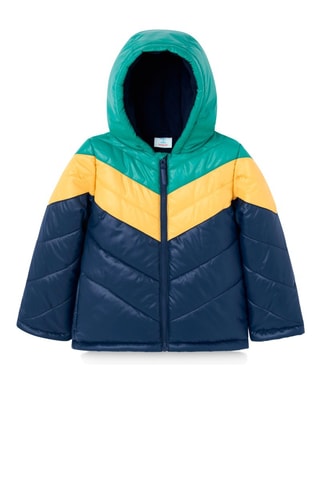 Gewatteerde Jas met Capuchon - Marineblauw