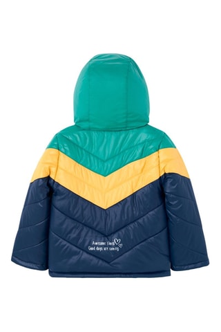 Gewatteerde Jas met Capuchon - Marineblauw