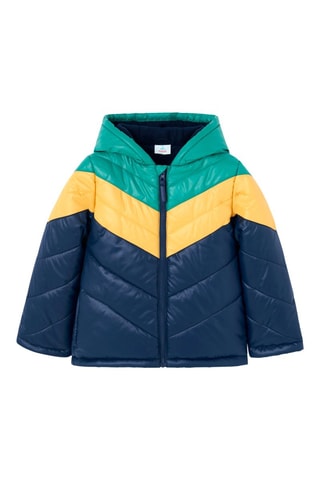 Gewatteerde Jas met Capuchon - Marineblauw