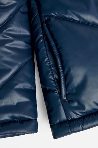 Gewatteerde Jas met Capuchon - Marineblauw