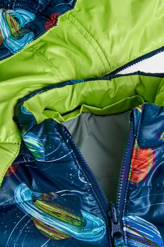 Dubbelzijdige Gewatteerde Jas - Geel en Blauw