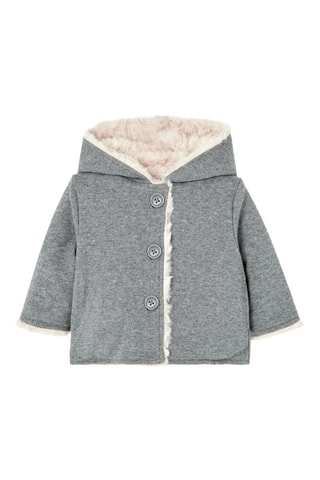 Dubbelzijdig Jasje met Capuchon - Ecru en Grijs