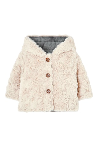 Dubbelzijdig Jasje met Capuchon - Ecru en Grijs