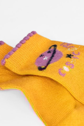 3 Paar Sokken - Geel en Paars