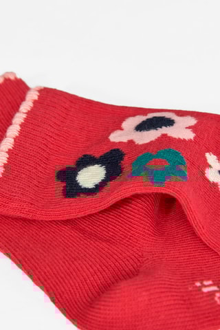 3 Paar Sokken - Roze en Rood