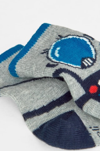 3 Paar Sokken - Blauw en Grijs