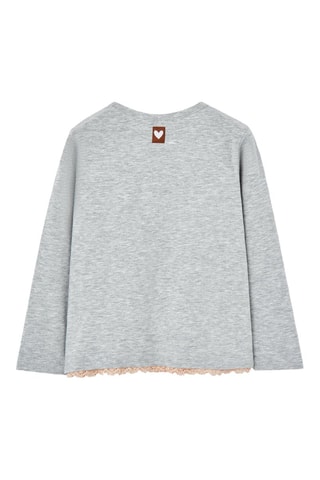 T-shirt - Gemêleerd Lichtgrijs