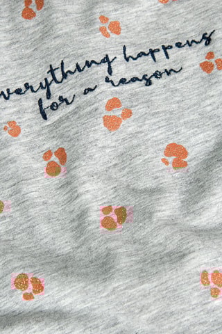 T-shirt - Gemêleerd Lichtgrijs