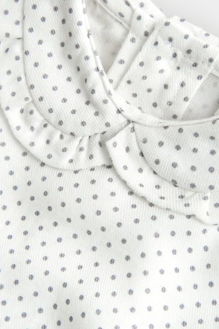 Top en Jurk - Wit en Gemêleerd Donkergrijs