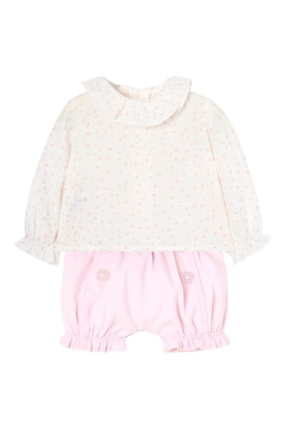 Top en Short - Wit en Roze