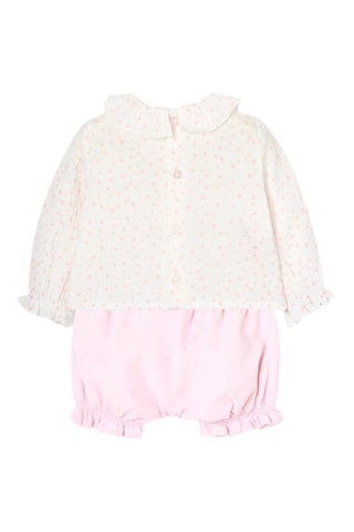 Top en Short - Wit en Roze