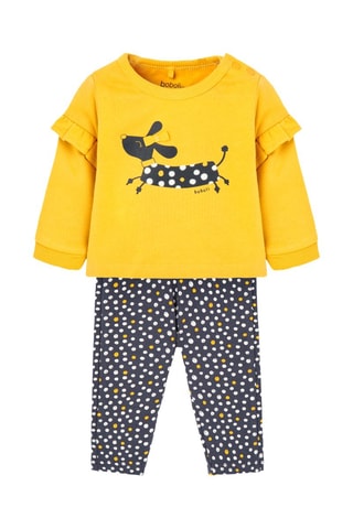 T-shirt en Legging - Geel en Zwart