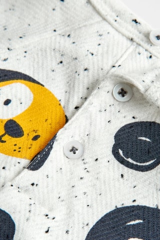 T-shirt en Broek - Wit en Gemêleerd Donkergrijs