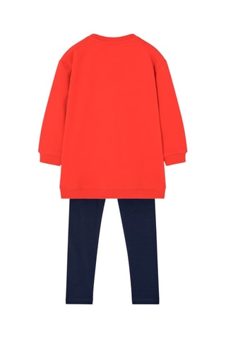 Sweat et pantalon - Rouge et bleu marine