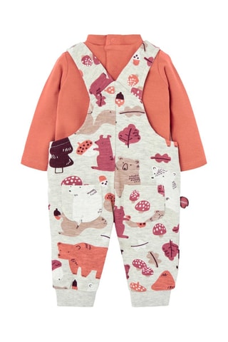 Rompertje en Tuinbroek - Roze en Wit