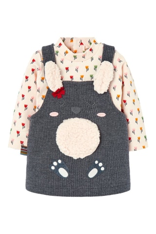 Rompertje en Jurk - Ecru en Grijs