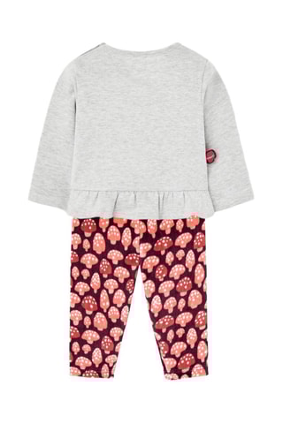 T-shirt en Legging - Gemêleerd Lichtgrijs