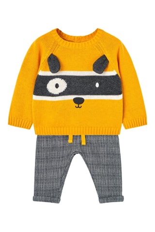 Trui en Broek - Geel en Grijs