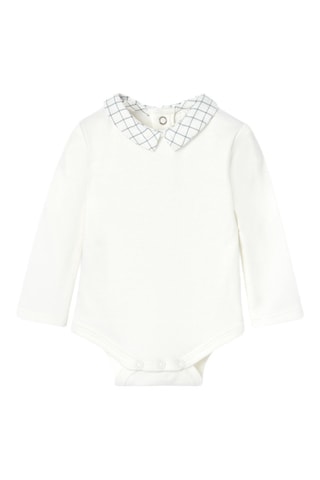 Rompertje en Tuinbroek - Wit en Gemêleerd Donkergrijs