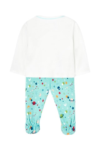 4-delige Set - Wit en Turquoise