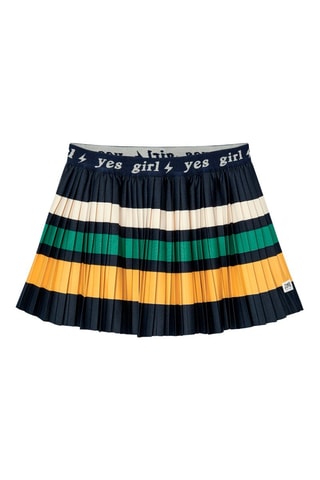 Plissérok - Marineblauw