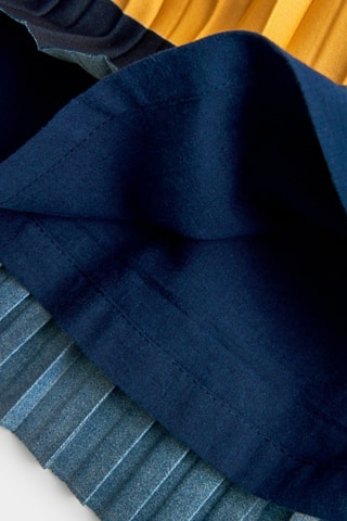 Plissérok - Marineblauw