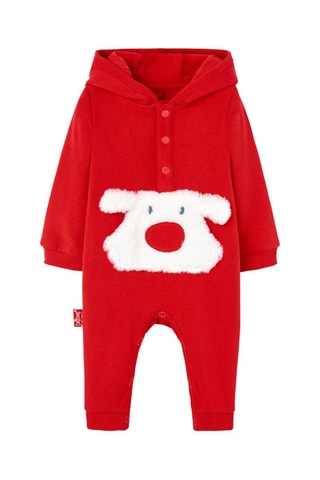 Jumpsuit met Capuchon - Rood