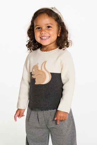 Maglia - Bianco e grigio scuro melange - Obaïbi