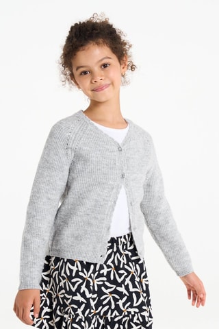 Cardigan - Grigio chiaro melange - Okaïdi