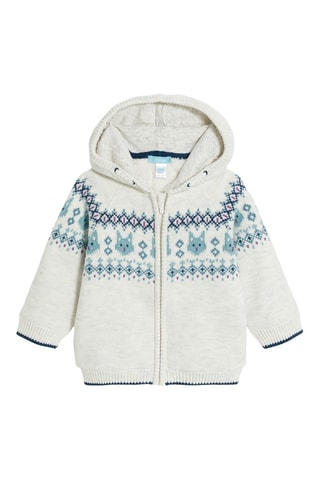 Cardigan con cappuccio - Blu chiaro - Obaïbi