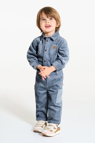 Velours Broek - Marineblauw - Obaïbi