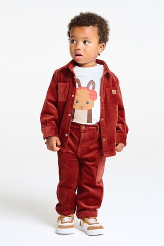 Velours Broek - Steenrood - Obaïbi