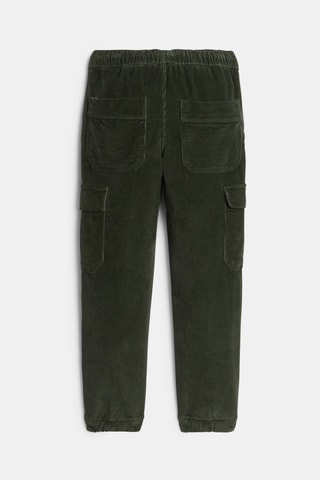 Pantaloni cargo in velluto - Verde scuro - Okaïdi
