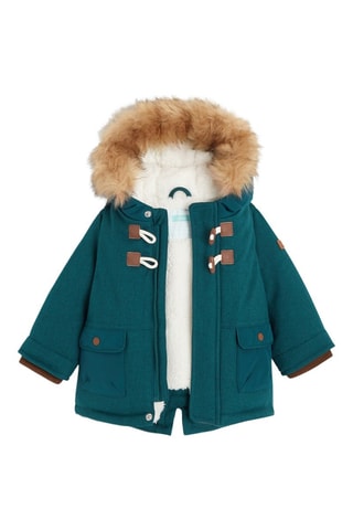 Cappotto con cappuccio - Petrolio - Obaïbi