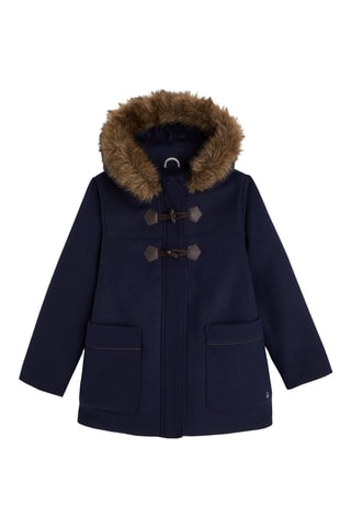 Cappotto con cappuccio - Navy - Okaïdi