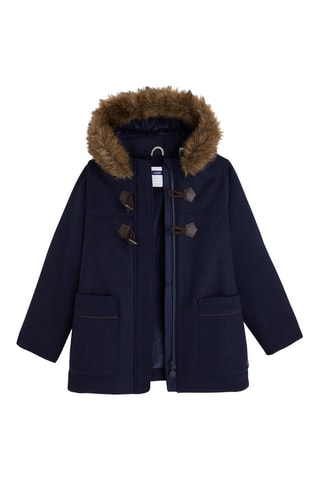 Cappotto con cappuccio - Navy - Okaïdi