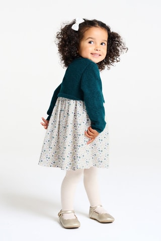 Abito effetto trompe-l’œil - Verde e bianco - Obaïbi