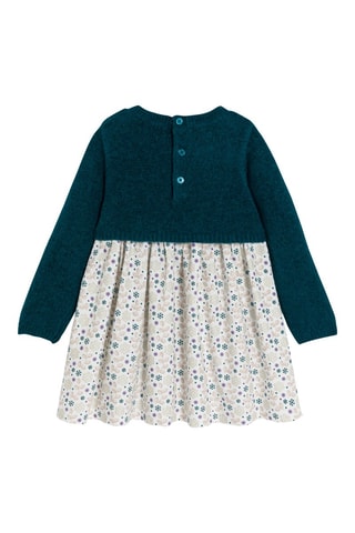 Abito effetto trompe-l’œil - Verde e bianco - Obaïbi