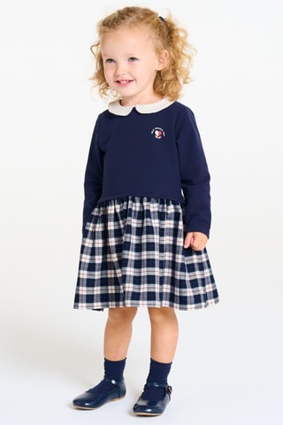 Abito effetto trompe-l’œil - Navy - Obaïbi