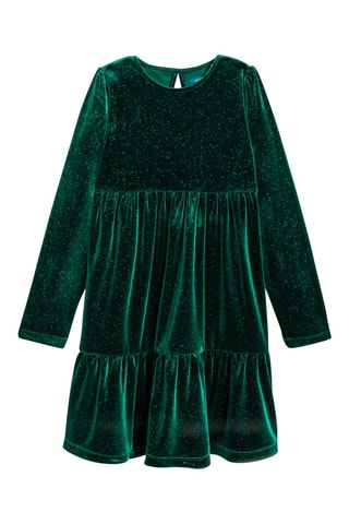 Abito in velluto - Verde scuro - Okaïdi