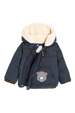 Giubbotto con cappuccio - Navy melange - Obaïbi