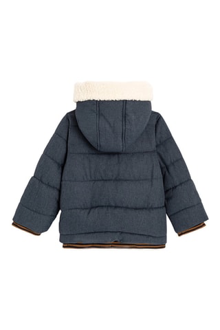 Giubbotto con cappuccio - Navy melange - Obaïbi